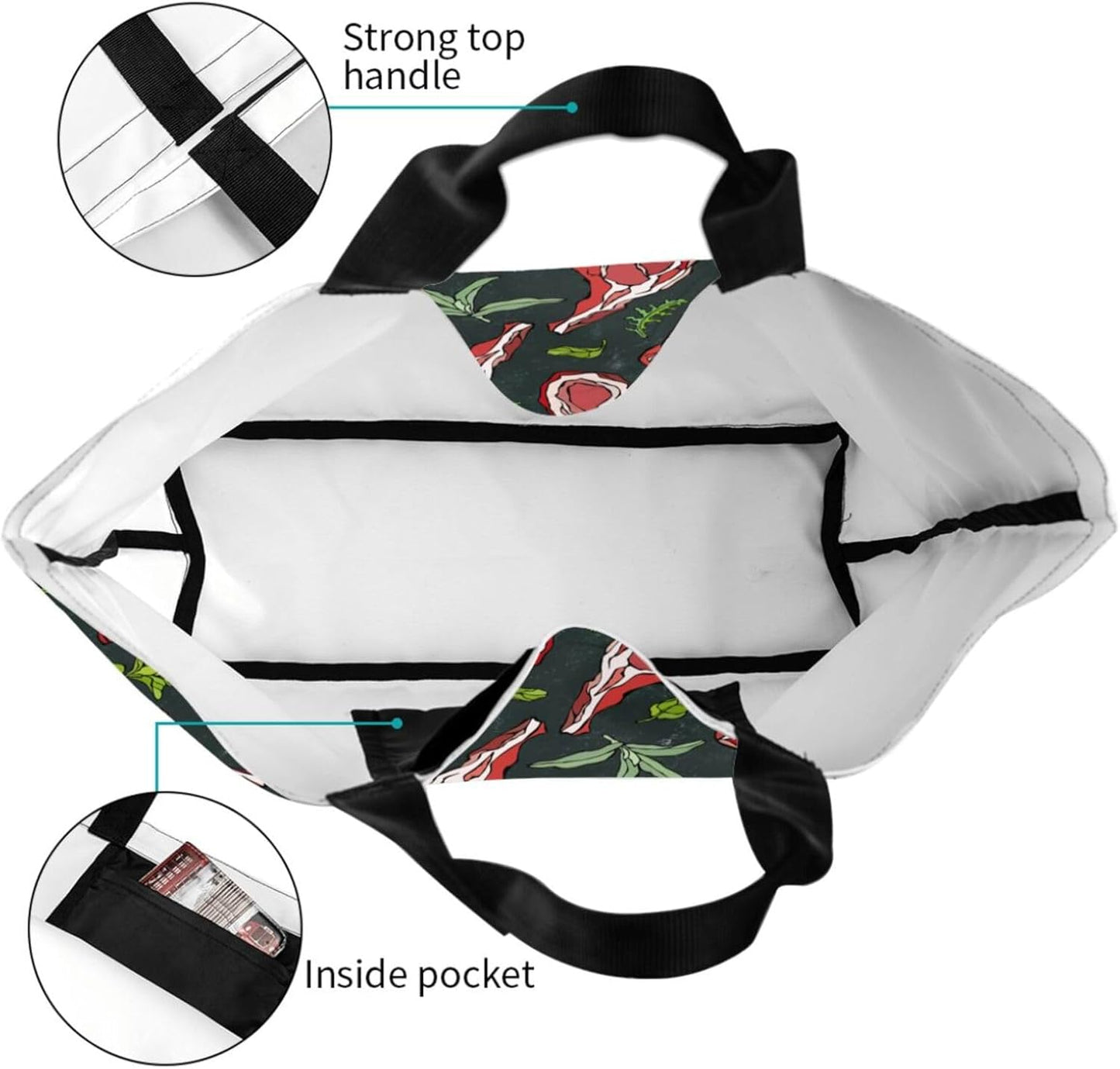 Tote Bag Beach Bag for Women Reusable Grocery Large Shopping Shoulder Bag Travel Handbag