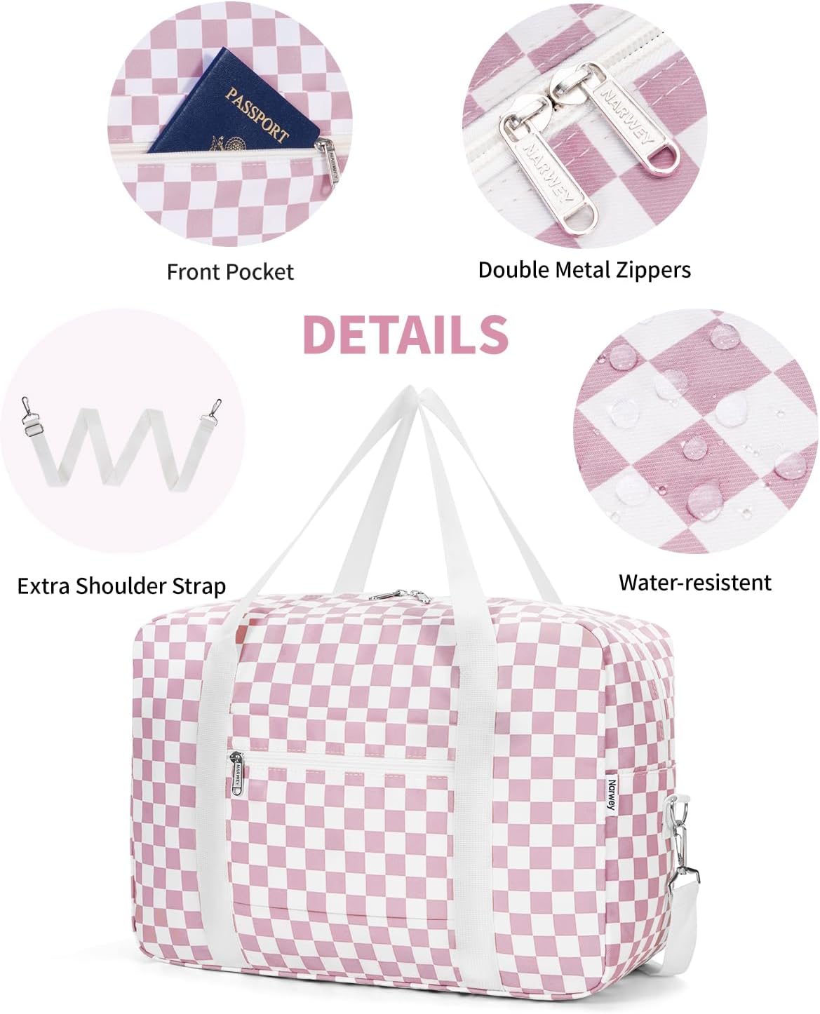 For Spirit Airlines Personal Item Bag 18x14x8 Foldable Travel Duffel Bag Tote Carry on Luggage Duffle Overnight for Women and Men