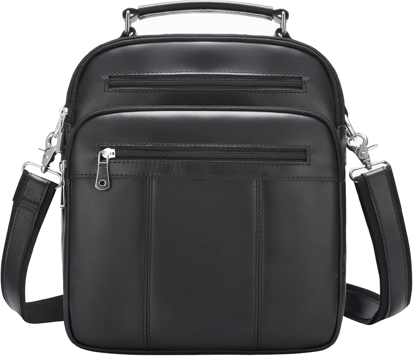 Jack&Chris Leather Messenger Bag for Men, Man Purse Crossbody Bags for Work Business