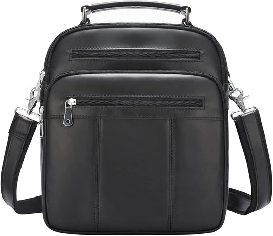 Jack&Chris Leather Messenger Bag for Men, Man Purse Crossbody Bags for Work Business