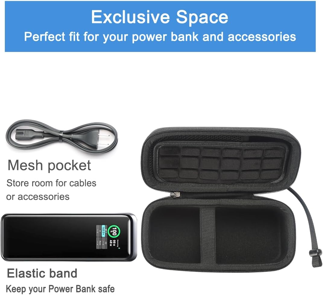 RAIACE Hard Travel Storage Case Compatible with Anker Power Bank 27650mAh 250W. (case only) - Black