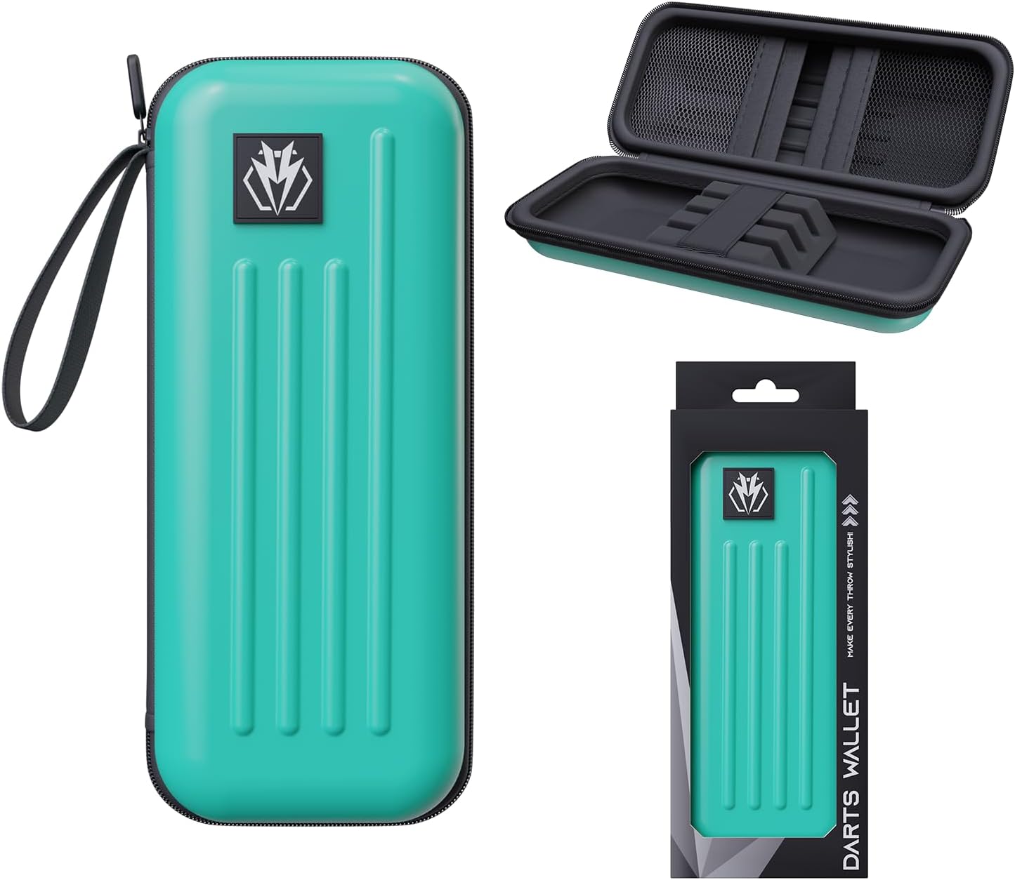 Dart Case,Darts Carrying Case Holds 3 Darts and Extra Accessories,Built-In Storage Tubes and Pockets for Flights, Tips, Shafts ect