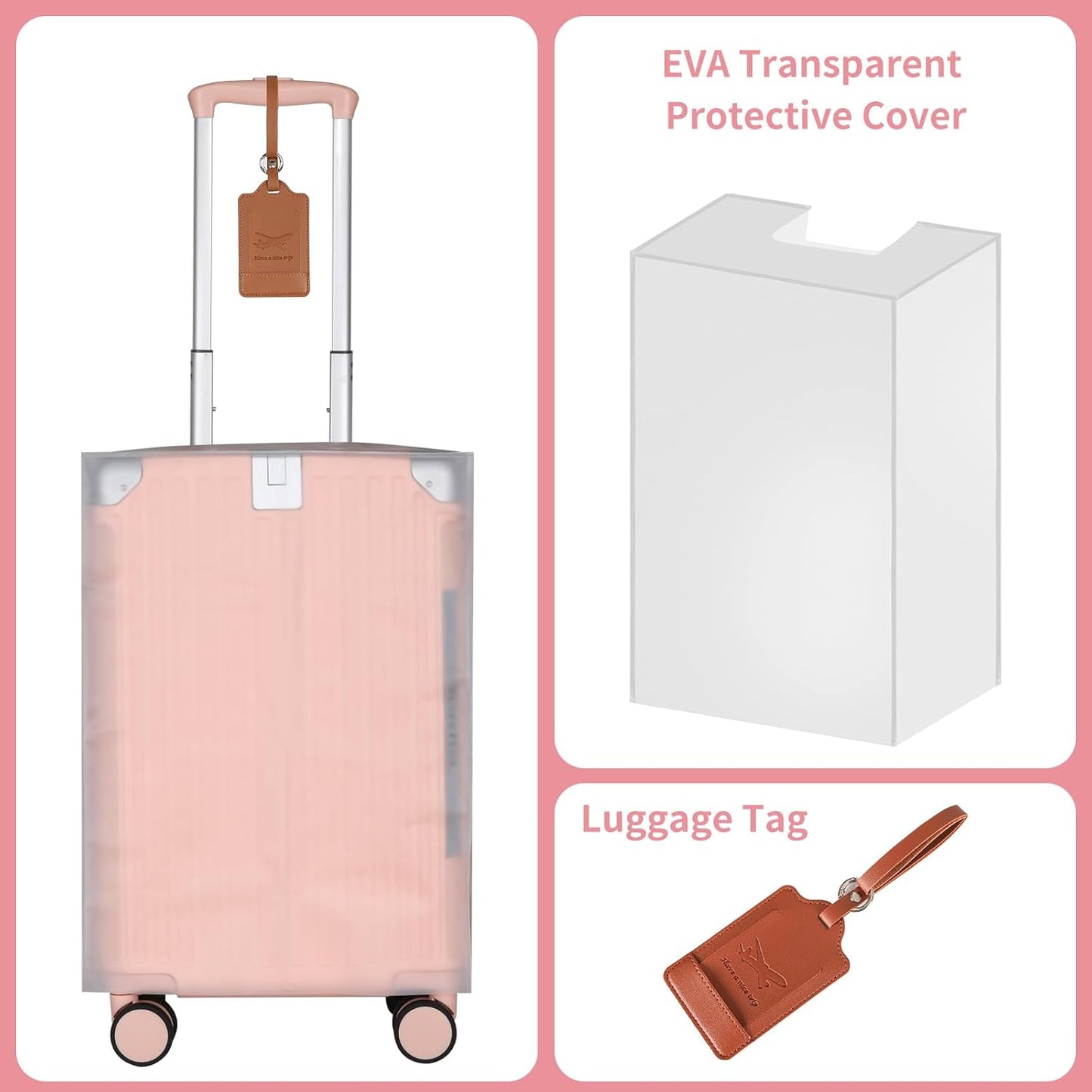 22x14x9 Airline Approved Vintage Style Carry On Luggage with Backpack Sets for Women, ABS+PC