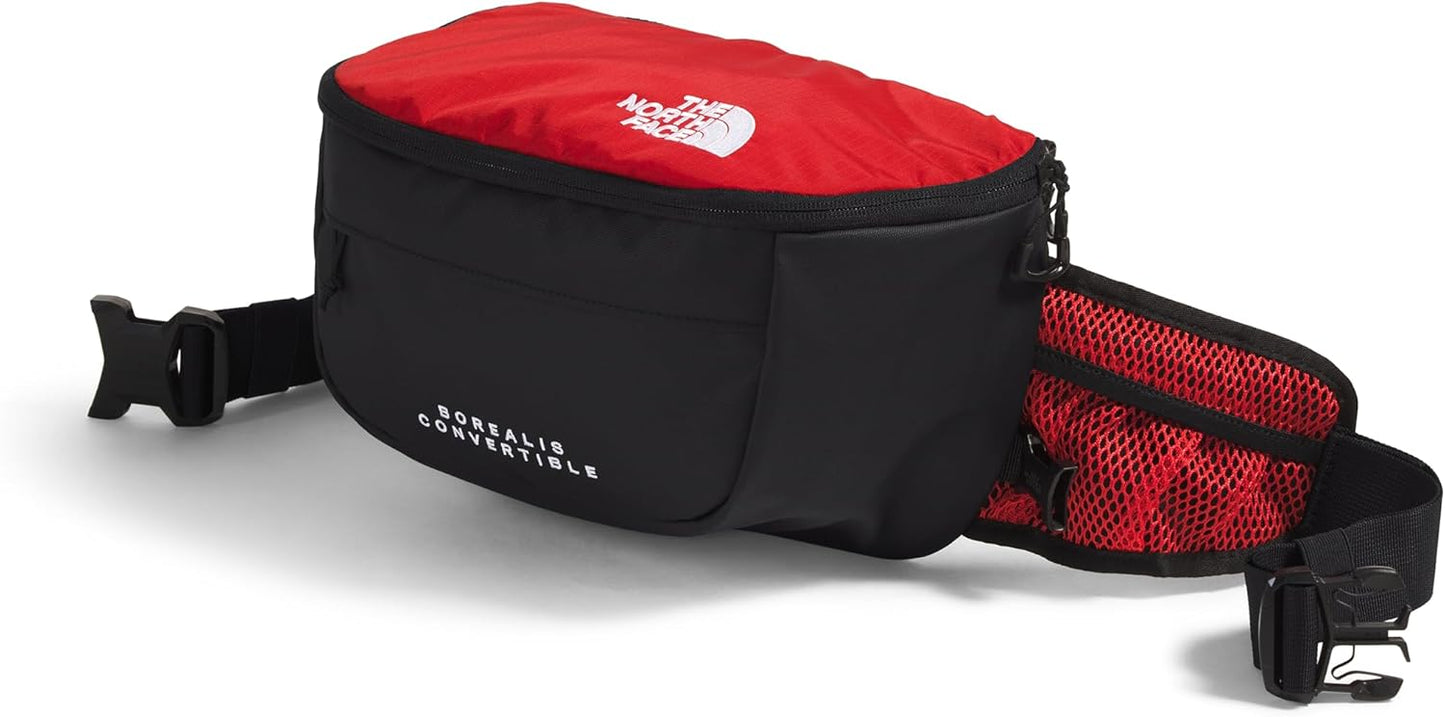 The North Face Borealis Convertible Pack | Commuter Laptop Backpack with Removable Lumbar Pack, Water Repellent Finish, TNF Red/TNF Black, One Size