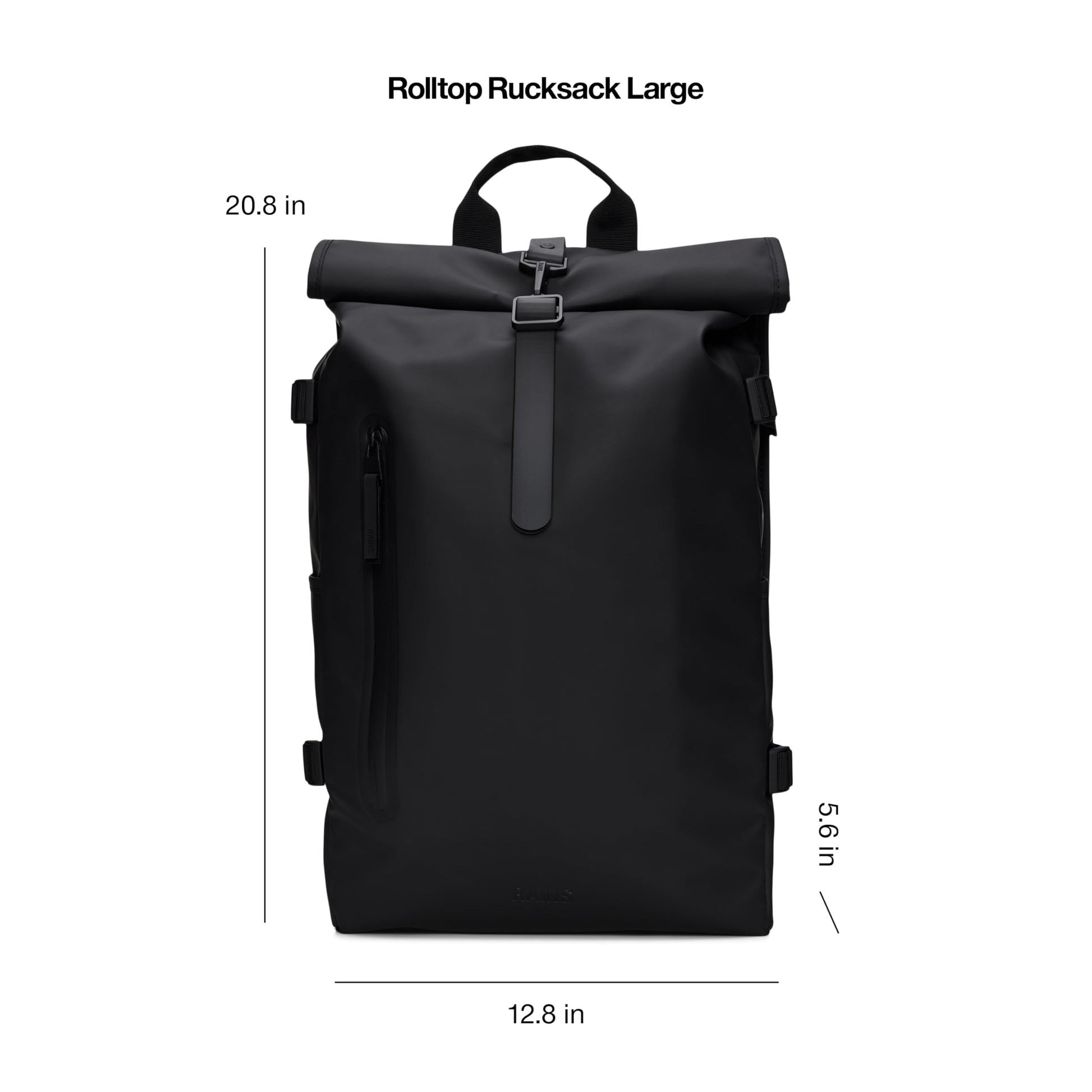 RAINS Rolltop Rucksack Large Waterproof Laptop Backpack for Men, Commuter