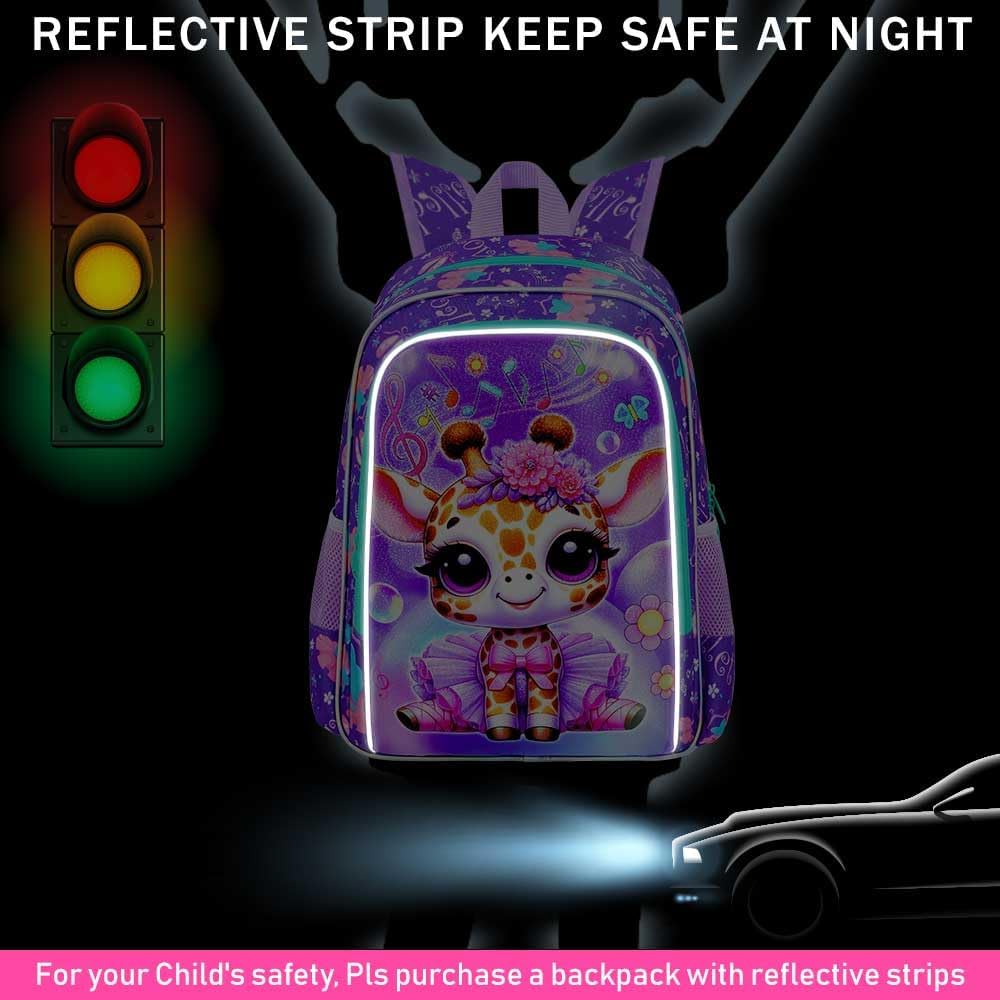 WZLVO 3PCS Kids Backpack for Girls, Unicorn Dinosaur Animal Prechool Elementary Kindergarten School Bookbag with Lunch Box