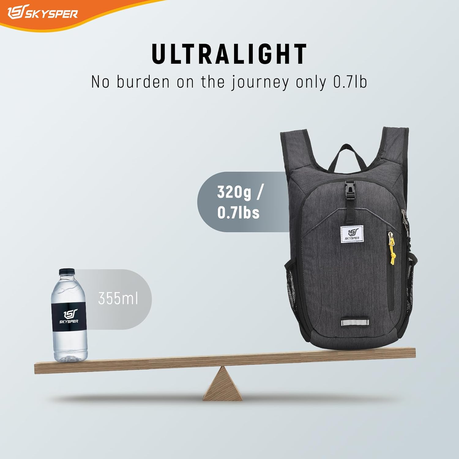 SKYSPER Small Hiking Backpack 10L Foldable Daypack Packable Lightweight Hiking Daypack Travel Day