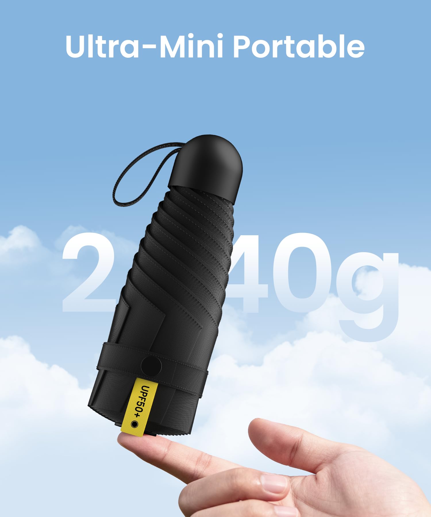 LMUGOOS 3 Pack Mini Travel Folding Umbrella,UPF 50+ UV Compact Portable Sun