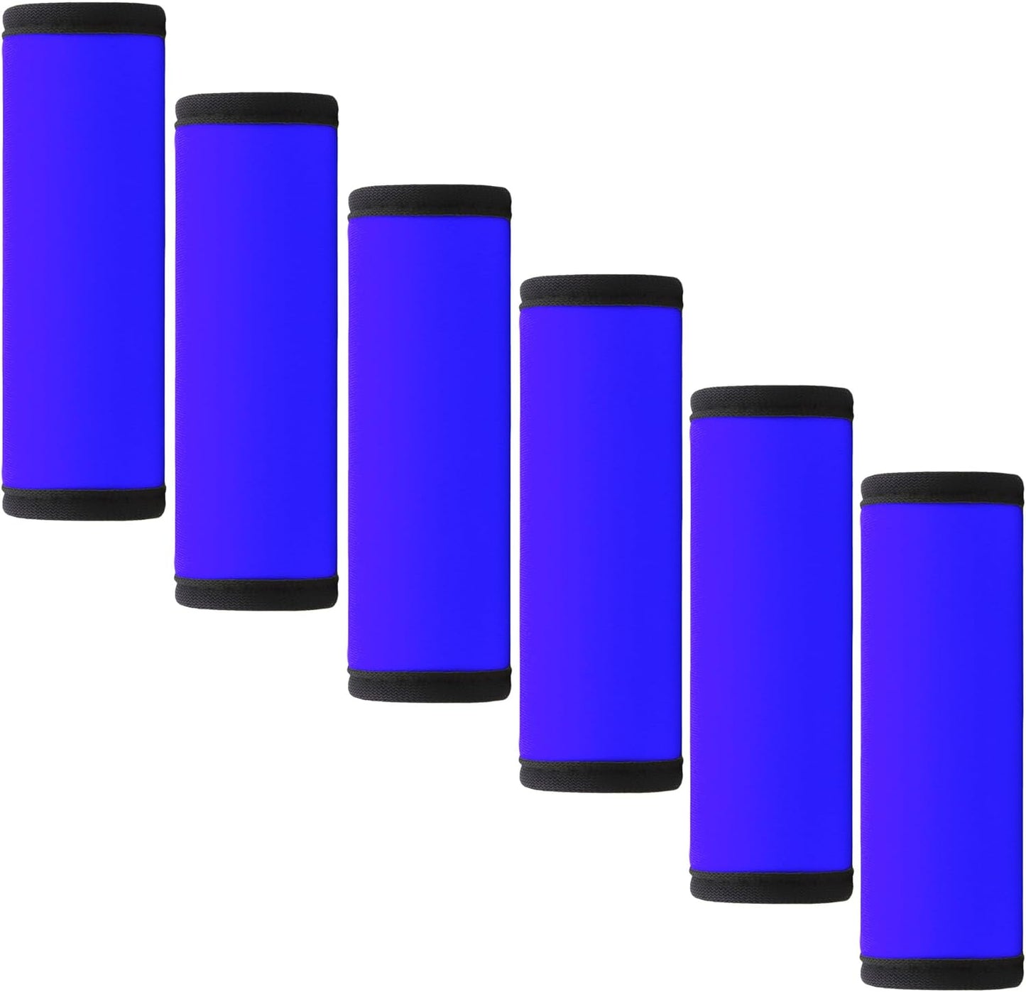 Luggage Handle Wrap 6 Pack-Neoprene Luggage Handle Wraps for Suitcase/Beach Bag/Backpacks Bright Suitcase Identifiers Travel Accessories for Airplane (Blue)