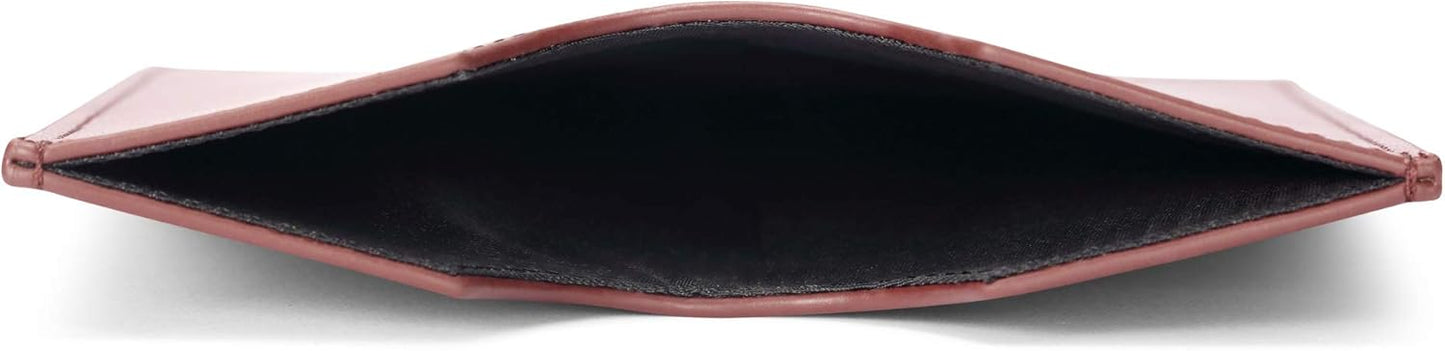 HISCOW Minimalist Passport Sleeve - Italian Calfskin (Wine Red)