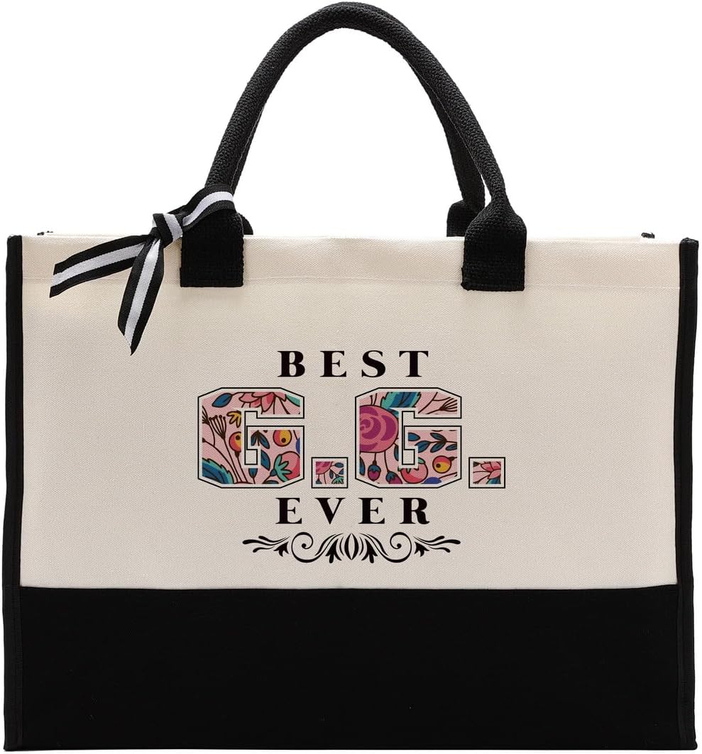 Cotton Canvas Tote Bag for Women - Perfect Gifting Option for G.G. or Beach Lovers - Best Travel Bag Gift for Mother's Day