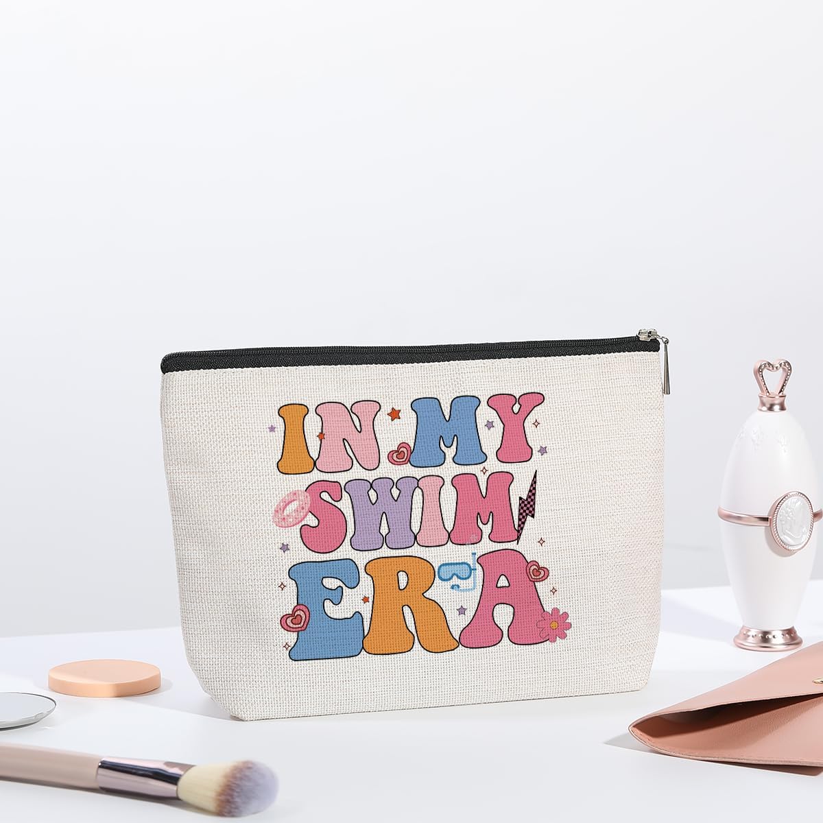 Swim Gifts for Girls Women In My Swim Era Makeup Bag Funny Swimming Gifts for Swimming Team Gifts Swim Coach Gifts Swim Teacher Gifts Swimming Coach Birthday Gifts for Swimmer Her
