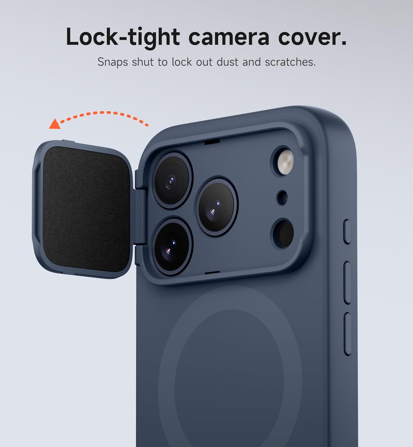 SURITCH for iPhone 17 Pro Max Case with Camera Control Cover, Camera Cover and Adjustable Kickstand, Compatible with MagSafe, Shockproof Bumper Protective Cases 6.9 Inch, Blue