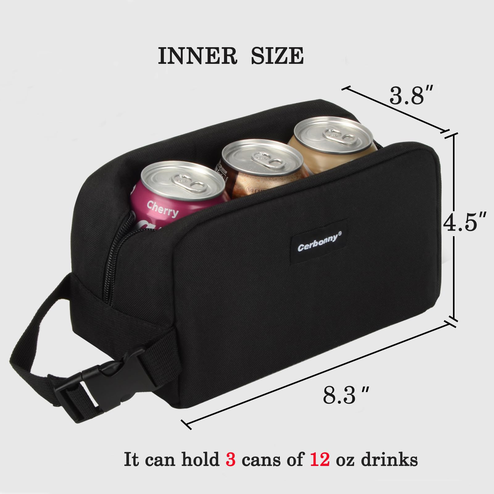 Cerbonny Small Lunch Bag,Freezable Lunch Bag,Built-in Ice Pack