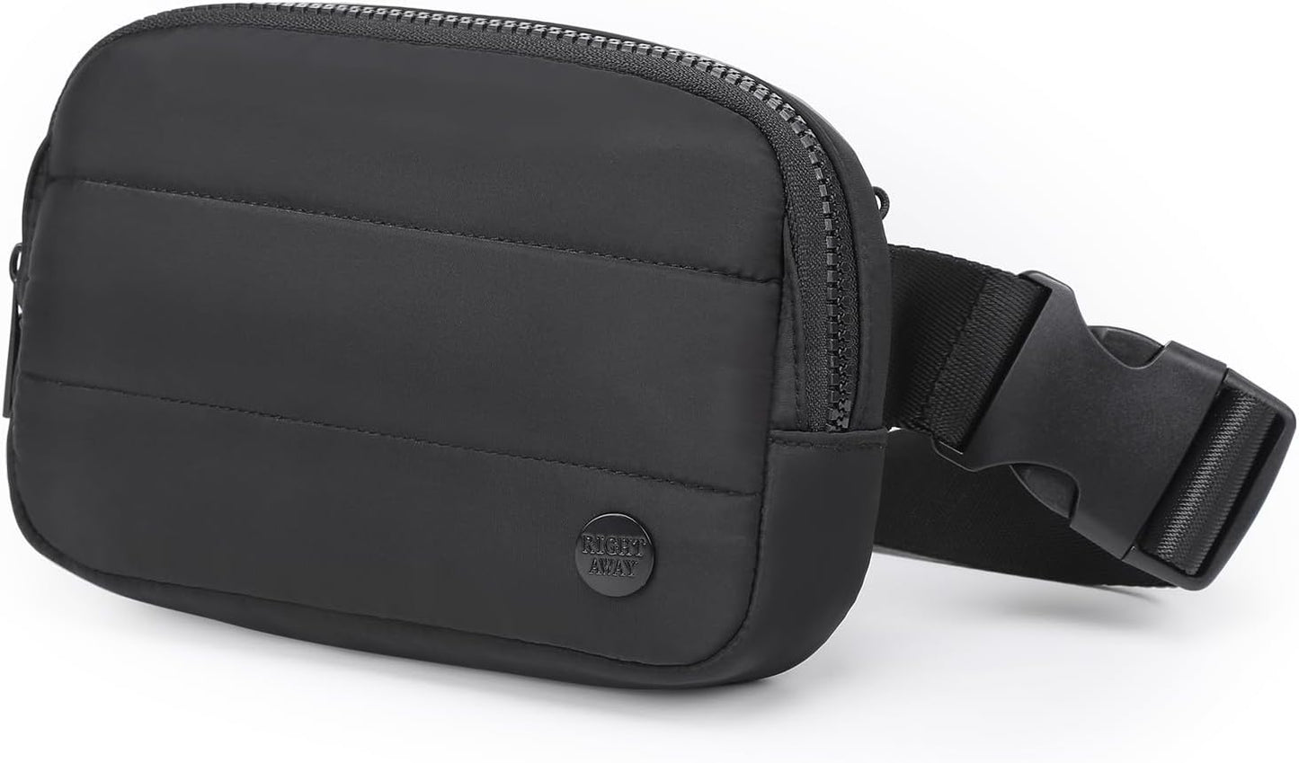Fanny Packs for Women，Waterproof Belt Bag Bum Bags for Crossbody，Fashion Waist Packs with Adjustable Strap for Traveling, Hiking, Running（Black）