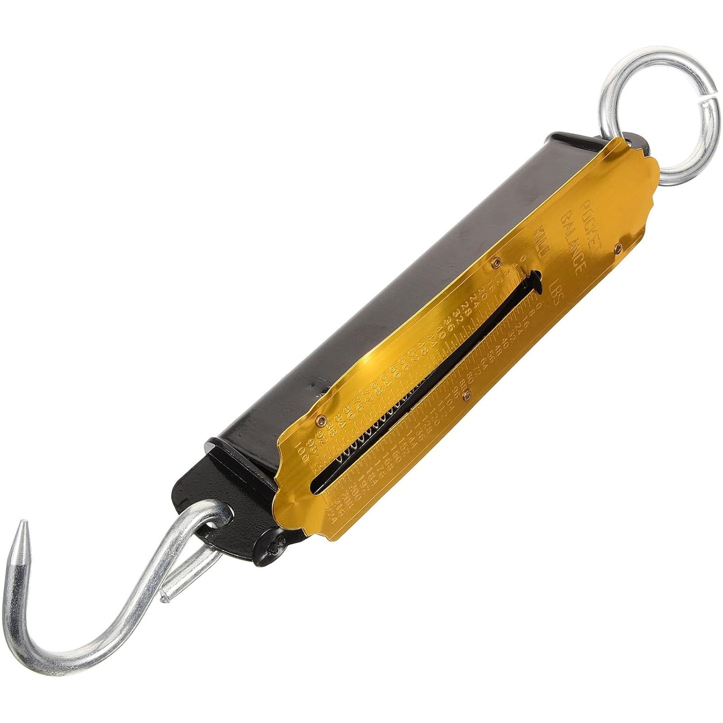 VALICLUD Spring Fish Scale, Portable Fishing Scale with Hook Large Handle Hanging Luggage Scale Handheld Aluminum Tube Weigher