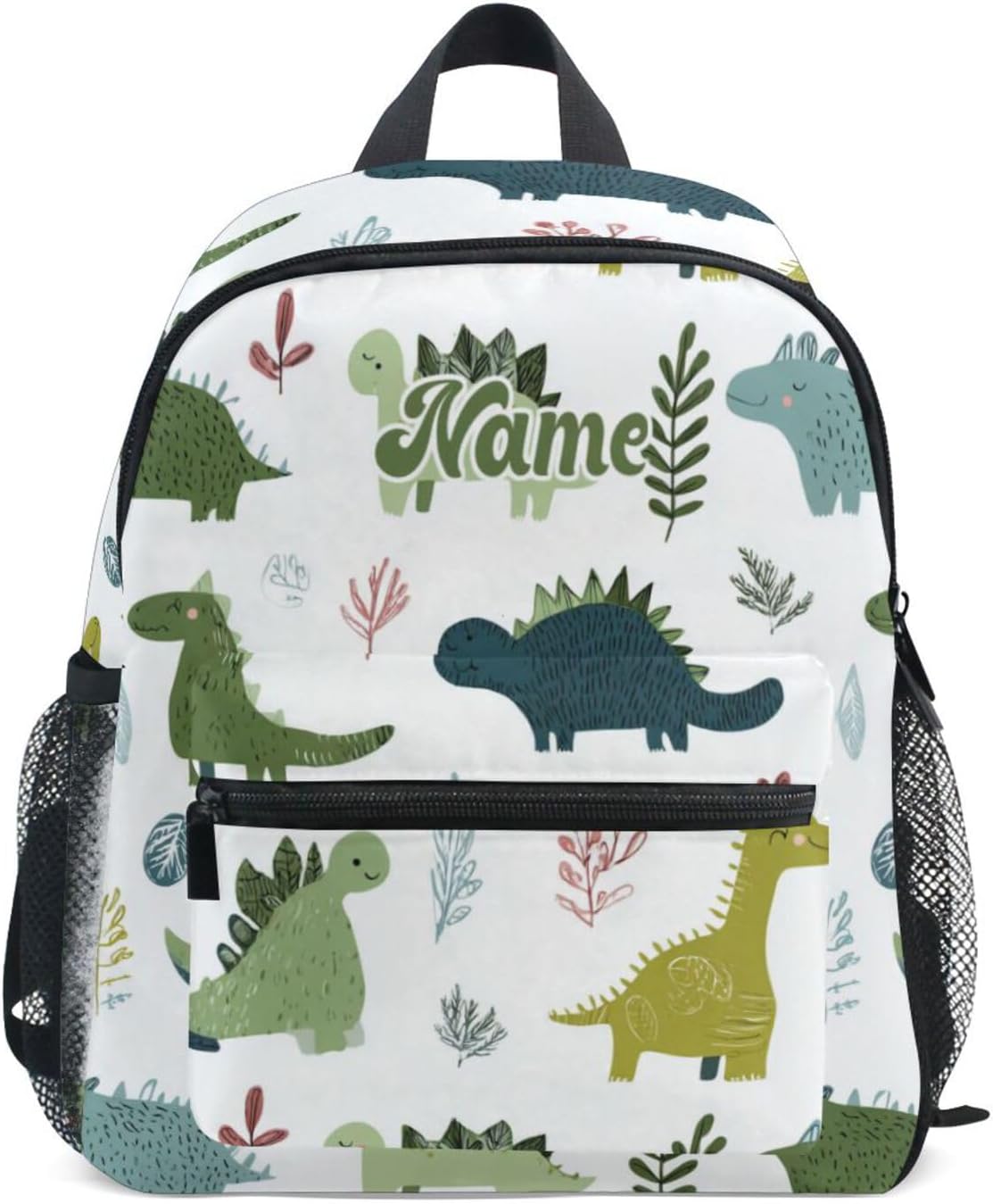 Custom Cute Dinosaurs3 Preschool Backpack for Toddler Boy Girl,Personalized Backpack with Name Text, Customization Kindergarten School Bookbags - M