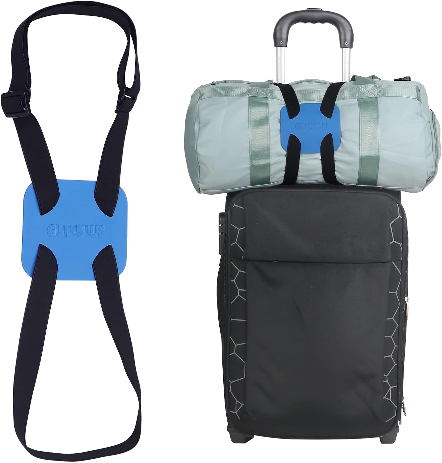 luggage straps bag bungees, Luggage Strap High Elastic Hands-Free Travel Suitcase Strap,Adjustable and Portable Belt Luggage Strap for Suitcases(BLUE)