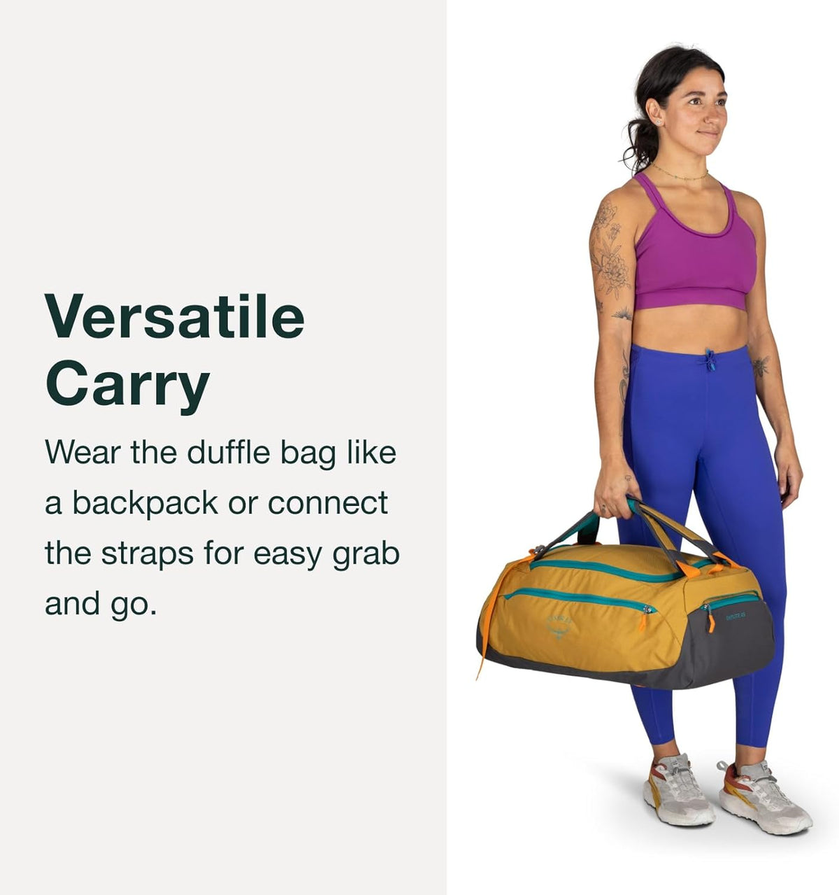 Osprey Daylite Duffel Backpack - Convertible Everyday Duffel Bag for Gym, Commute, and Travel