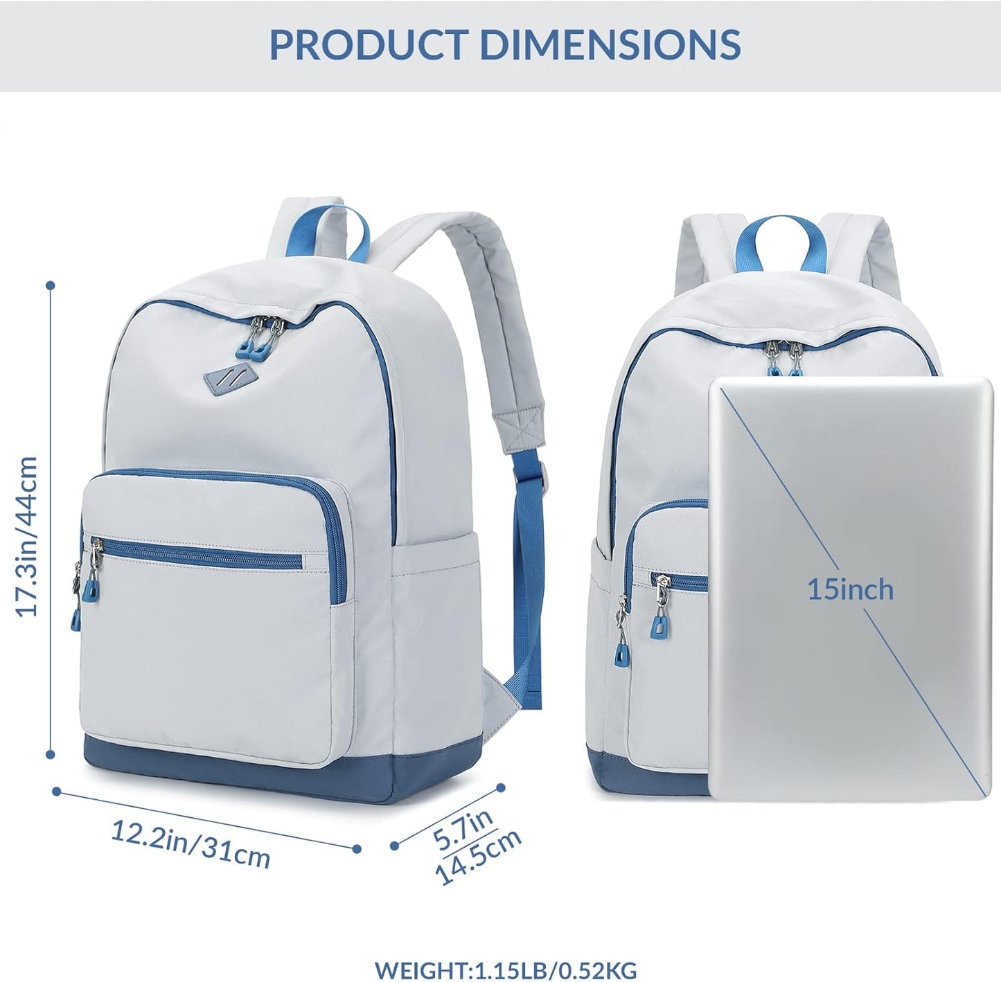 Lohol Lightweight & Casual Daypacks for Men, Women & Students, Perfect Daily Backpack for School, Work, and Travel