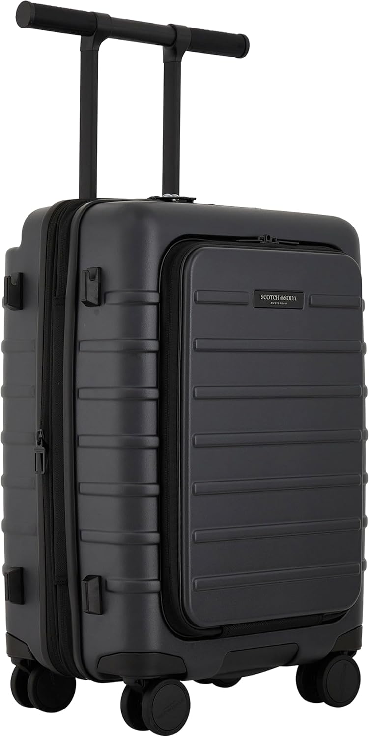 Scotch & Soda Tilburg Luggage, Black, 22-Inch Carry-On