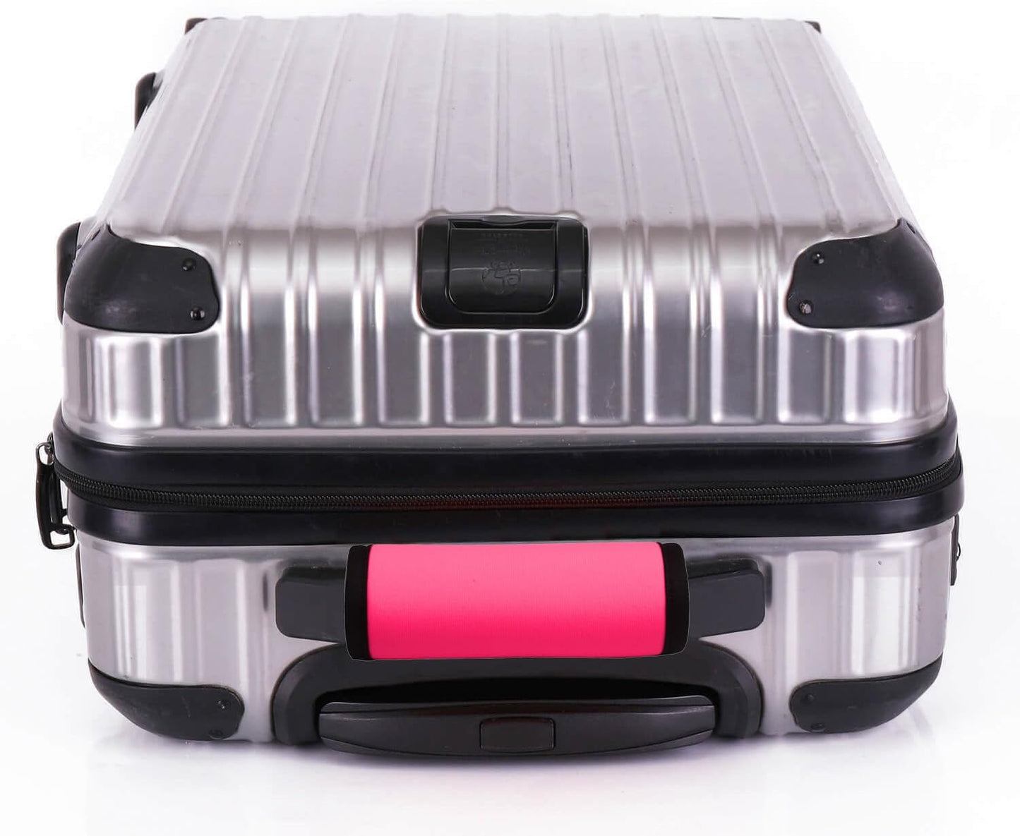 Luggage Handle Wrap 2 Pack Luggage Handle Wraps for Suitcase Bright Neoprene Luggage Handle Covers/Extender/Identifiers-Travel Accessories Must Haves (Pink-2 Pack)