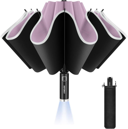 DOFOWOT UV Protection Umbrella for Rain Sun Umbrellas Windproof Anti-Rebound UPF 50+ UV Travel Umbrella Compact for Women Men