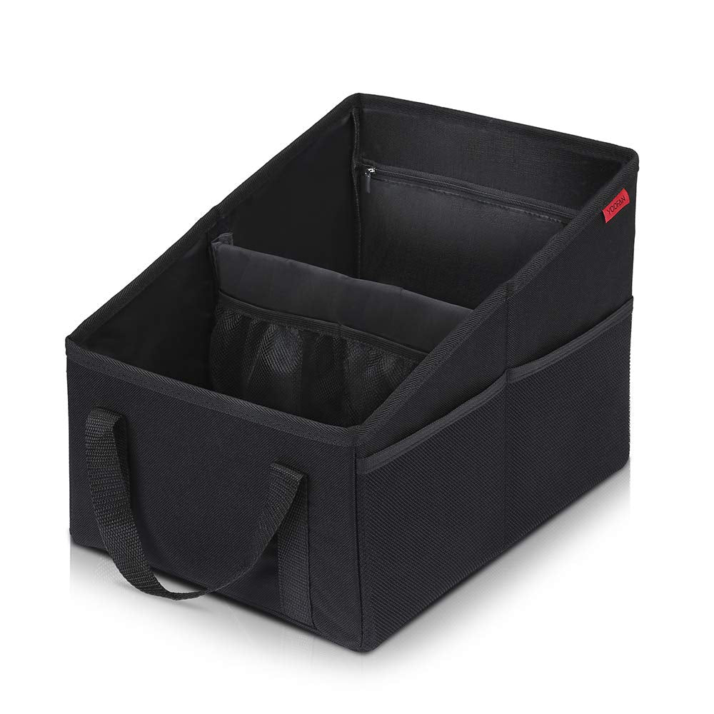 YOOFAN Car Seat Organizer - Passenger Seat Organizer, Collapsible Small Car Seat Storage Organizer