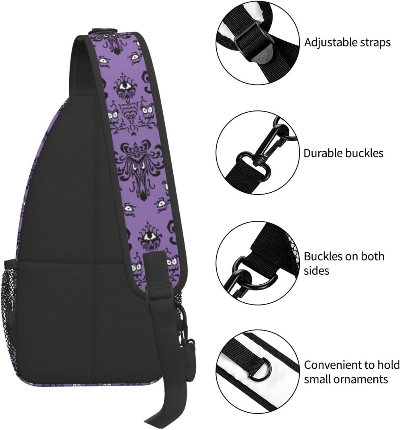 Unisex Sling Backpack Crossbody Shoulder Bags for Men Women Small Daypacks Chest Bag Hiking Travel Sport Climbing Runners