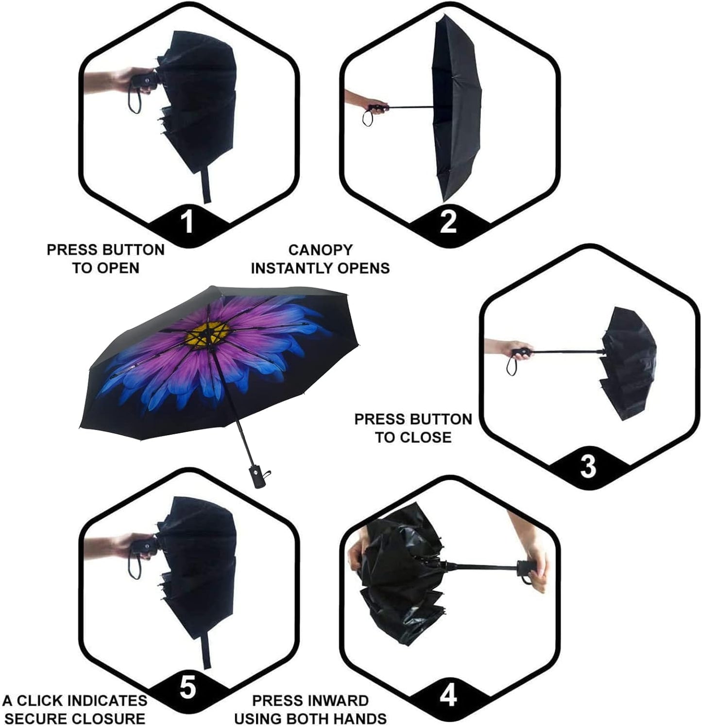 SY COMPACT Travel Umbrella Windproof Automatic Umbrellas Small Compact UV Sun Protection Factory