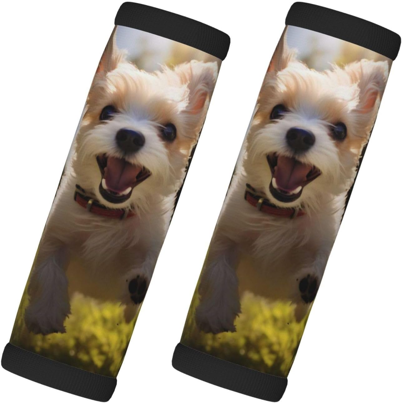 Luggage Handle Wraps Cute Dog Pattern Luggage Identifiers Soft Neoprene Luggage Handle Wraps For Suitcase Trolley Handle Grip Cover 2 Pack Luggage Tags