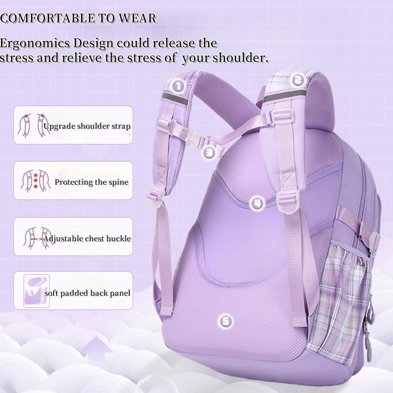 Girls Backpack Kids Backpack for Girls School Kawaii Bookbag Book Bag for Elementary Primary School