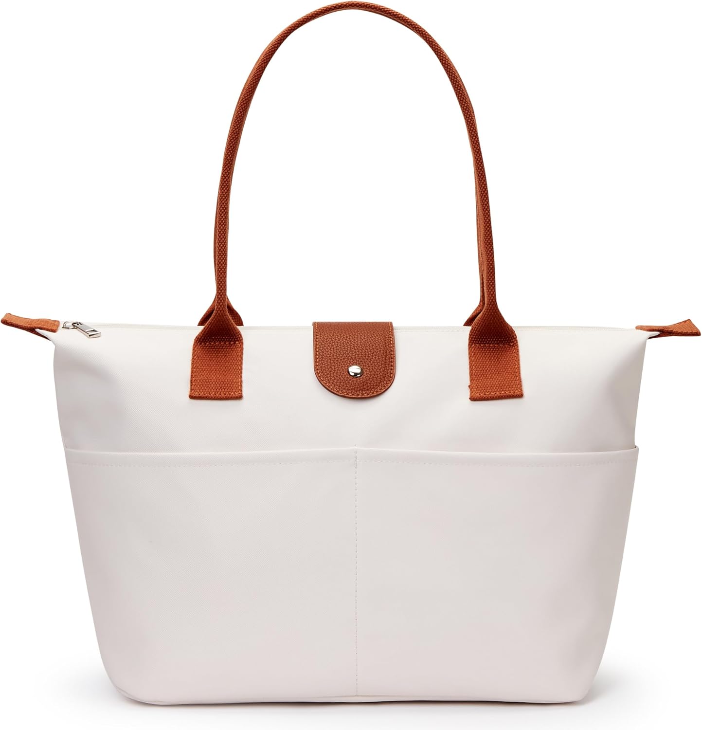 Nylon Tote Bag Women Zipper Shoulder Purse Large Hobo Top Handle Foldable Handbags for Work Travel Shopping