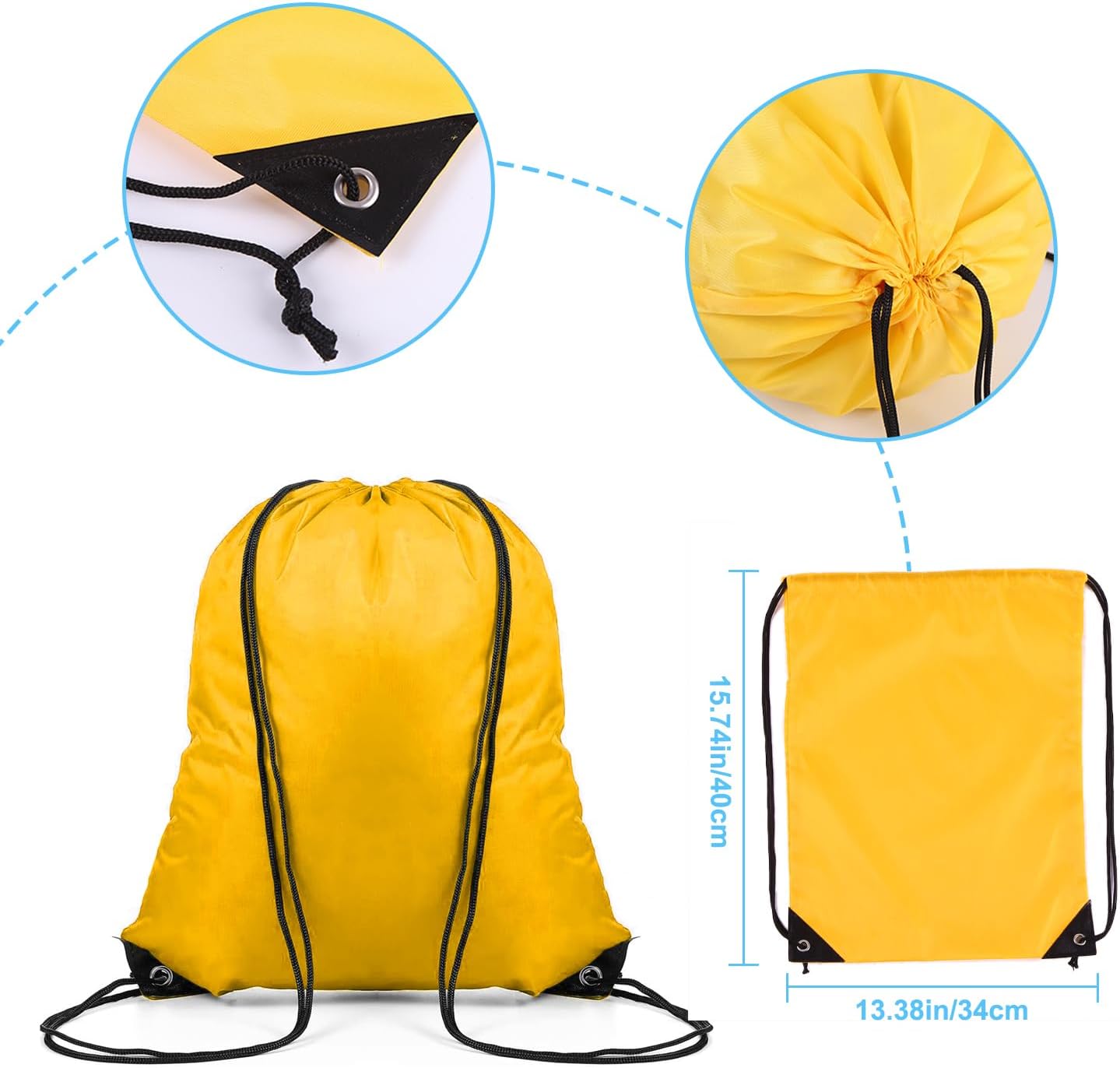 60PCS Drawstring Backpack,Drawstring Bags,Sport Bag Bulk Gym Cinch Bag Sack for Women Men Outdoor Sports,12 Colors (60 PCS)
