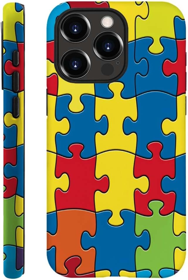 SEized Case Compatible with for iPhone 12 Pro,Color Puzzle Autism Phone Case for Girl Women Boy Men,Durable Protection Case for iPhone 12 Pro
