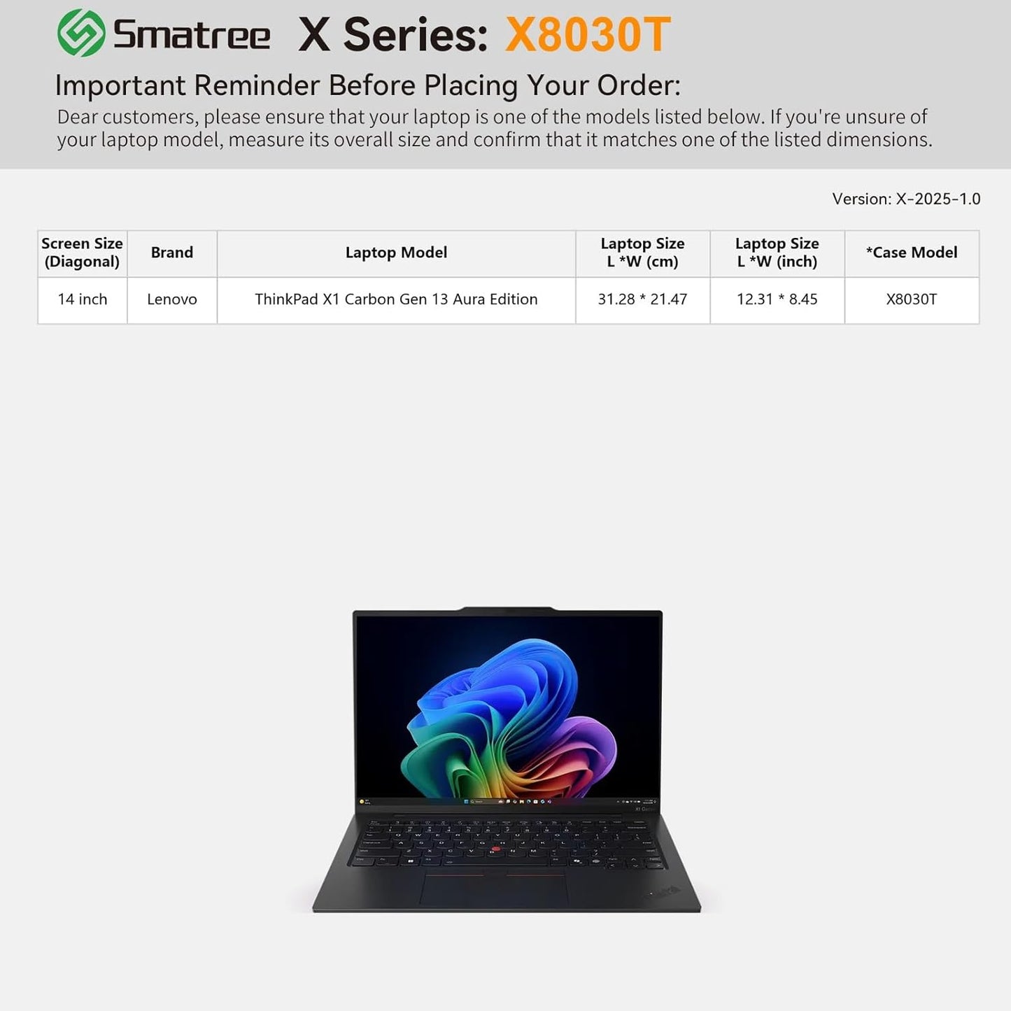 Smatree Hard EVA Protective Case Compatible for 14 inch DELL Pro Max 14 Premium MA14250, for 14