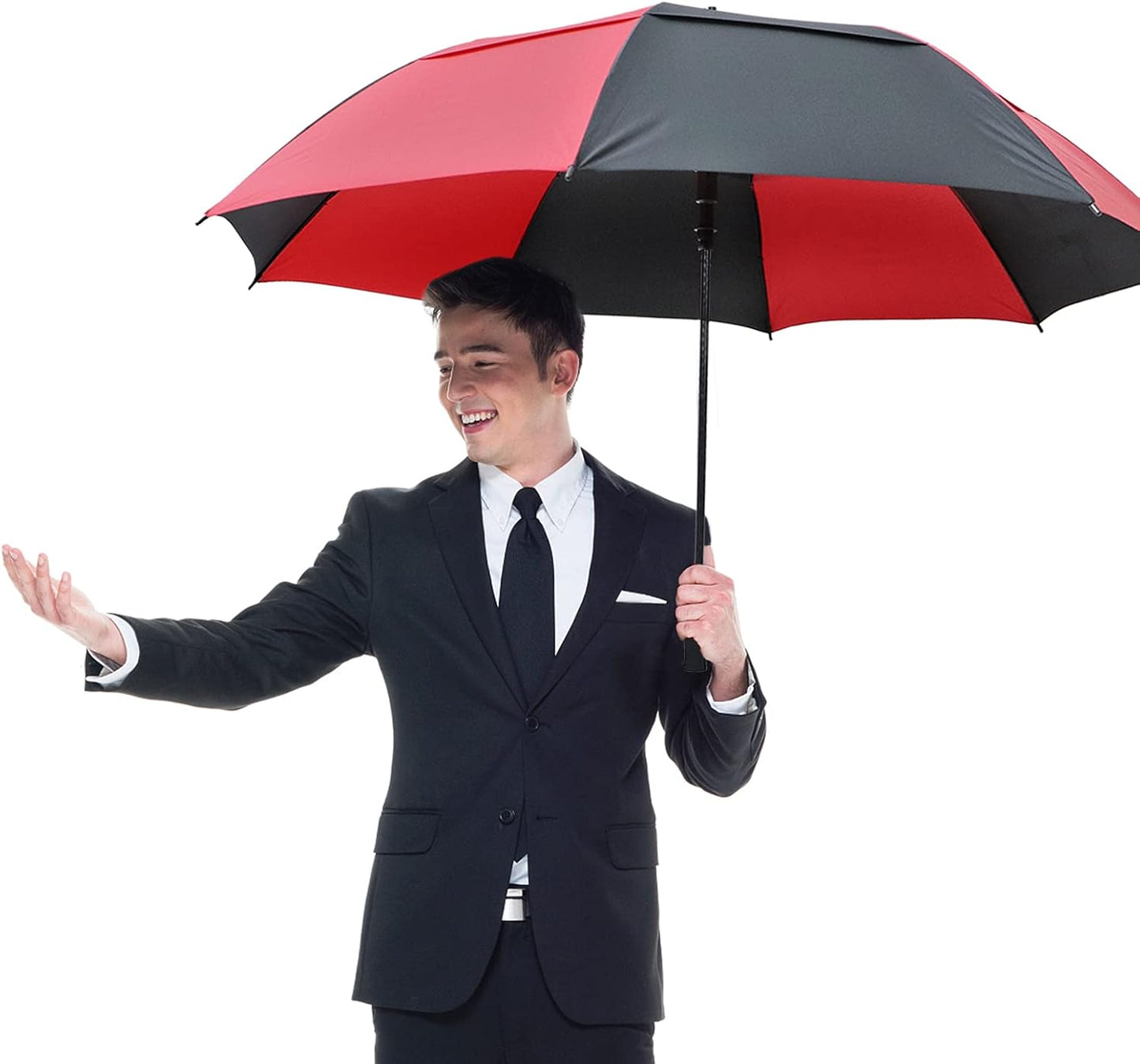 NINEMAX Golf Umbrella 51/54/62/68 Inch Automatic Open, Large Double Canopy Vented Oversize Stick Umbrellas Extra Large Windproof Waterproof for Rain