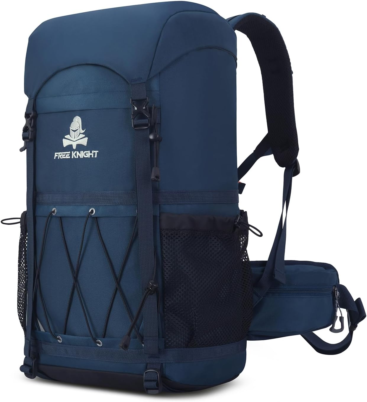 Bseash 40L Waterproof Hiking Backpack with Rain Cover, Outdoor Sport Travel Bag Daypack for Camping Climbing Skiing Cycling (Navy Blue)