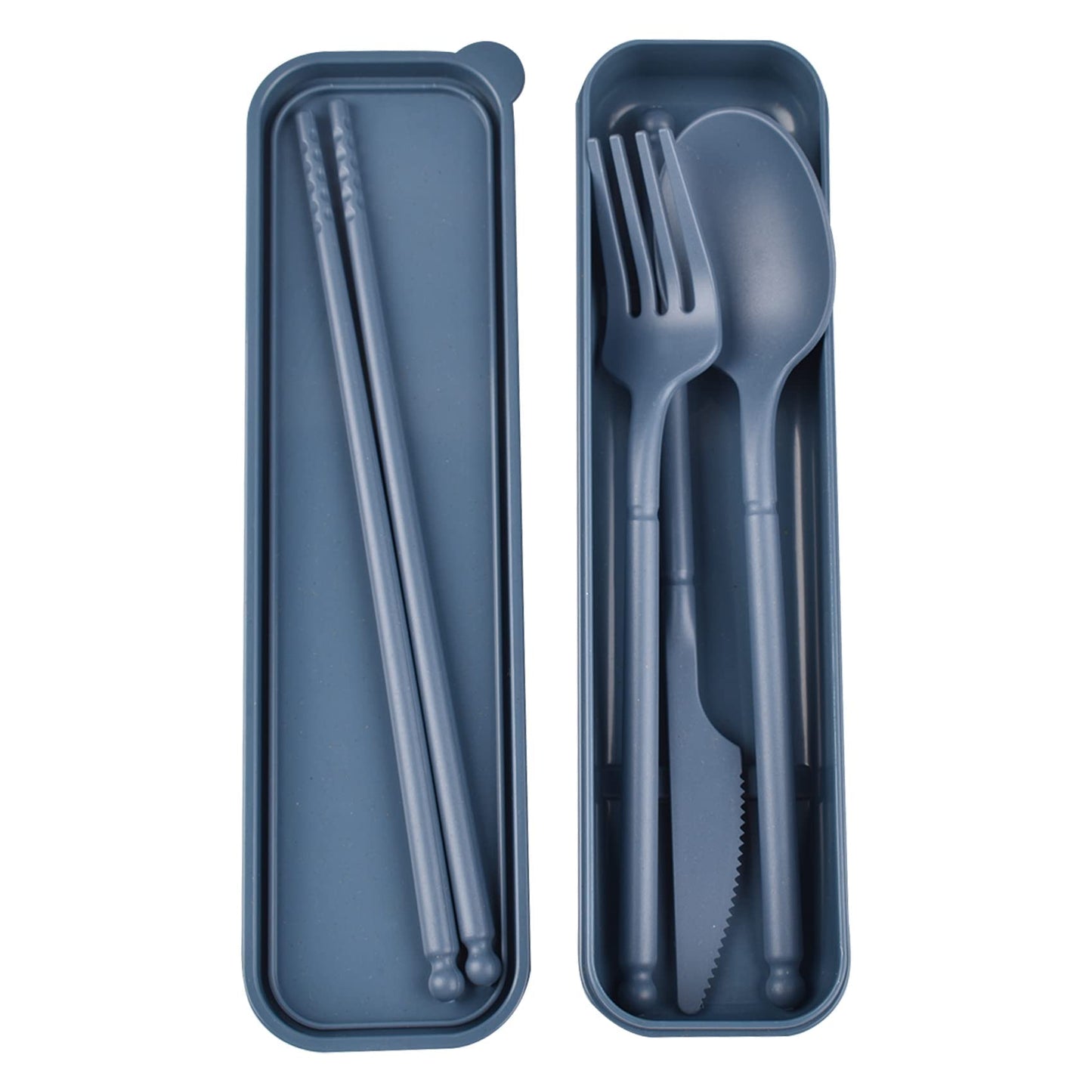 Travel Utensils, Reusable Utensils Set with Case, Camping Plastic Cutlery