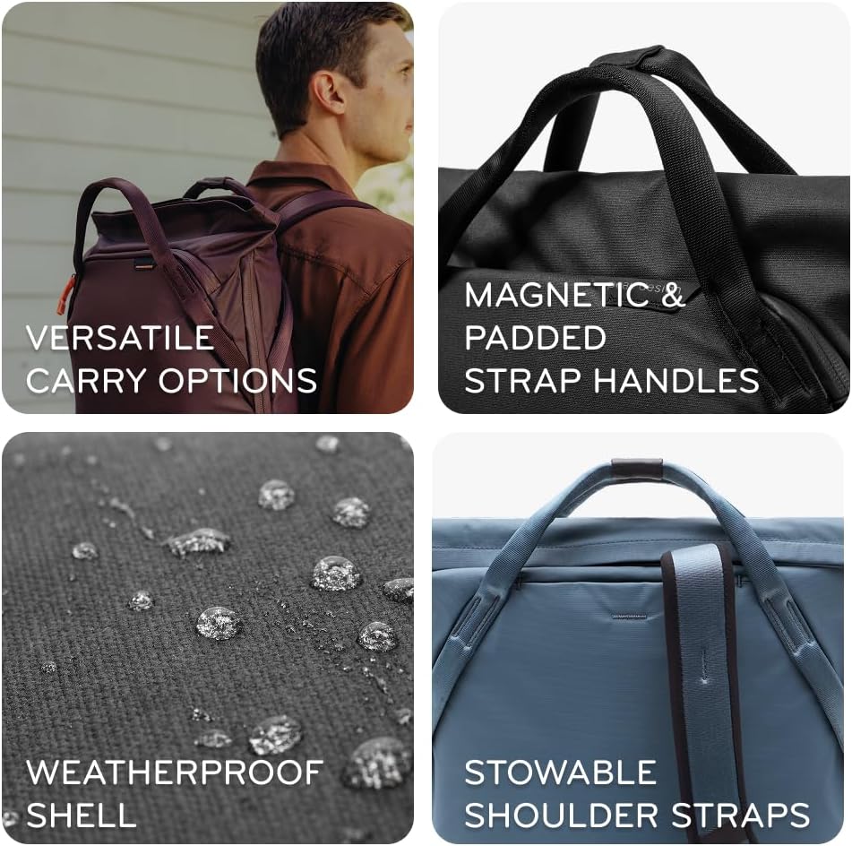 Peak Design Everyday Totepack 20L, Eclipse, Weatherproof Shell, Top and Side Access, FlexFold Dividers, Laptop Sleeve, Internal Pockets, Backpack or Hand Carry, Versatile Tote Bag for Women and Men