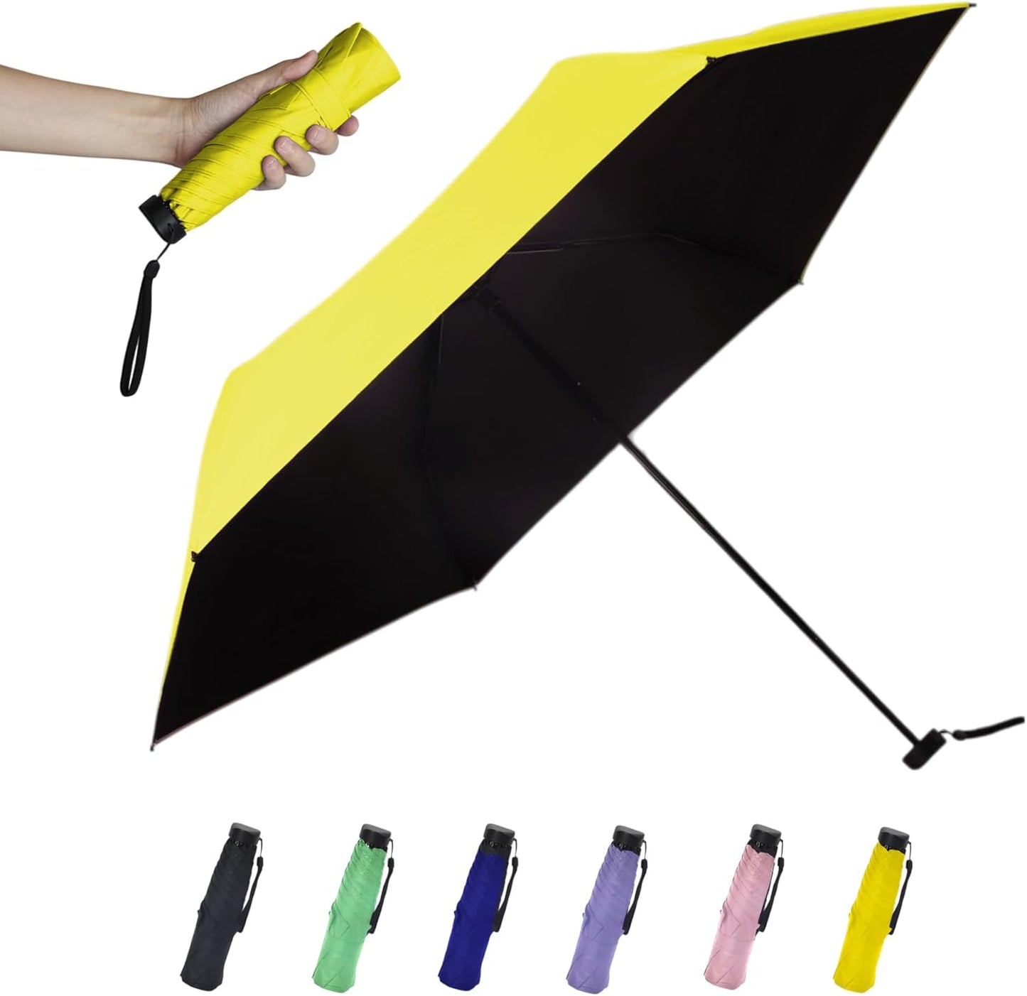 SoulRain 42" Travel Sun & rain Umbrella, Lightweight Windproof Umbrella, Portable Lightweight Compact Parasol with 99% UV Protection for women and men