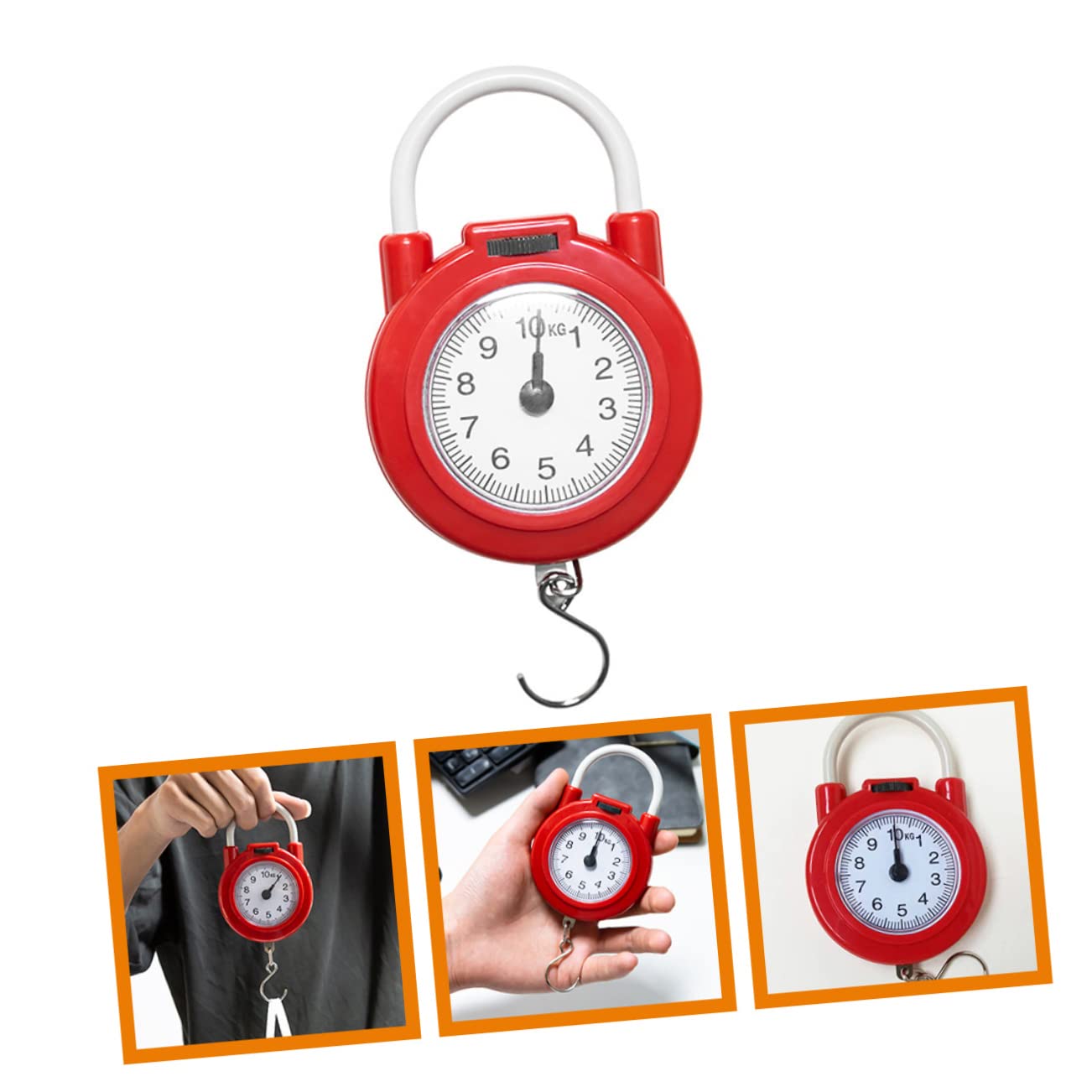 Hanging Scale Spring Dial Weight Scale High Accuracy Compact for Travel Luggage Hook for Travel Grams