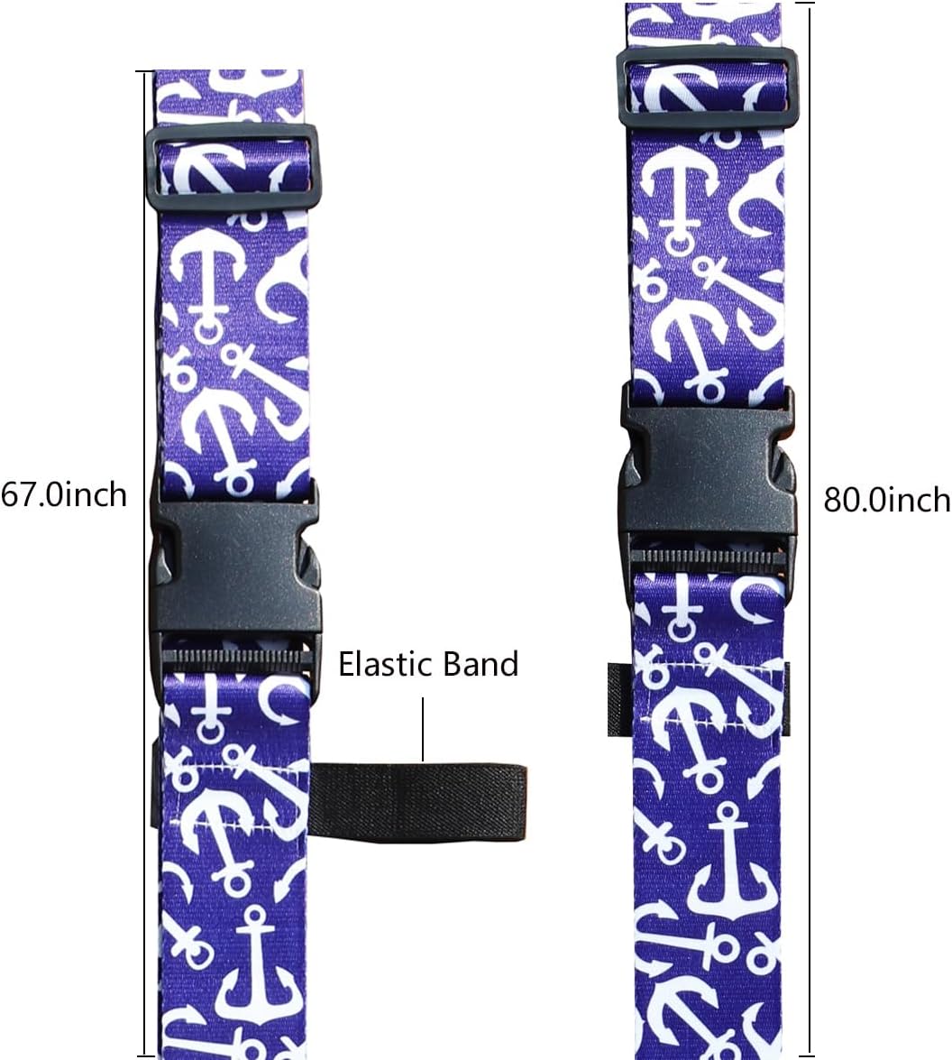 Luggage Straps for Suitcases TSA Approved Easy Pack Organized Suitcase Strap, Luggage Strap, Luggage Belt Strap, Bag Straps for Luggage. Buckle Straps Travel Accessories (Anchor)