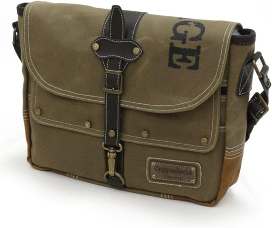 Antiochia 4046 Messenger Bag, Leather Detailed Shoulder Laptop Bag, Unisex Style for Daily, Travel