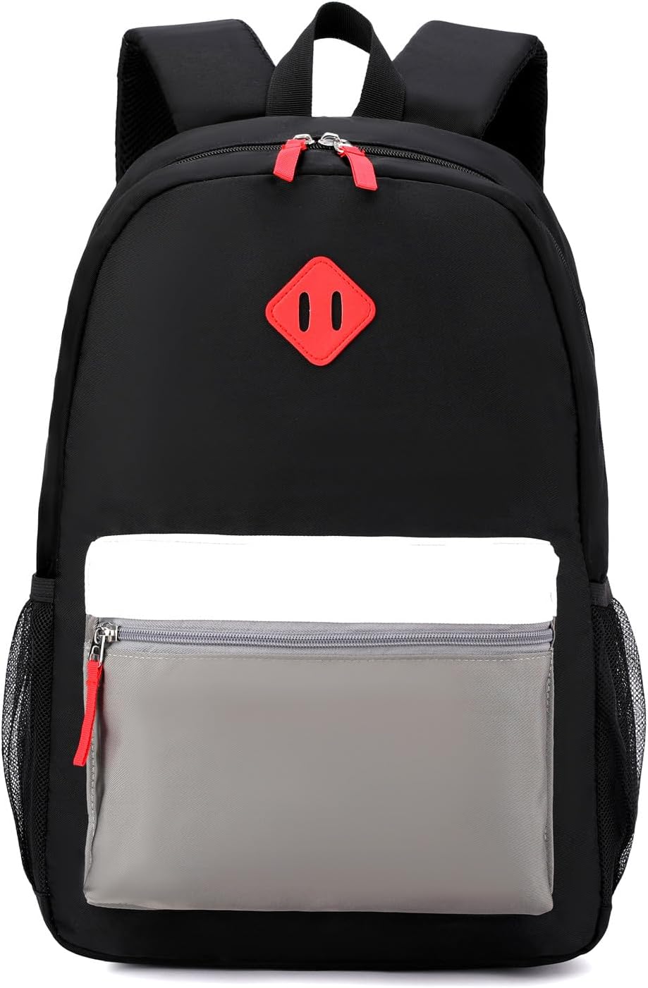 Toddler Backpack, Preschool Backpack for Kids Boys and Girls Kindergarten Preschool Bookbag with Chest Buckle 3-6 Years (Black Grey, Medium-15inch)