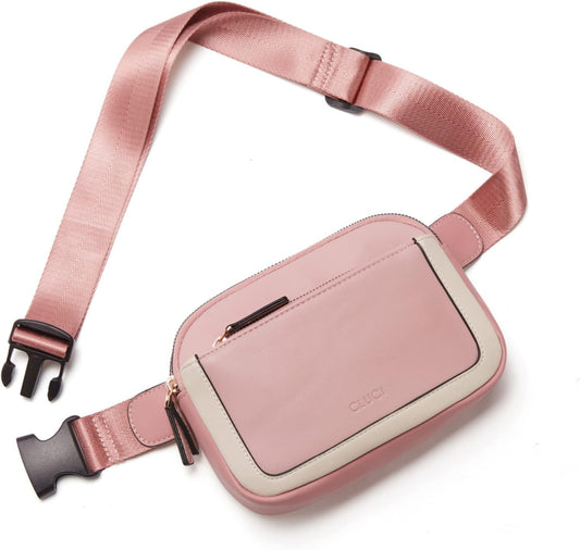 CLUCI Belt Bag for Women, Mini Everywhere Crossbody Waist Bag Adjustable Strap, Vegan Leather Women's Fanny Pack