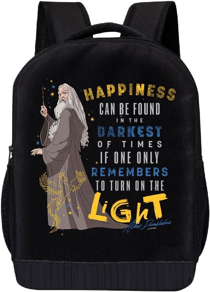 Harry Potter Kids Unisex Backpack | Dumbledore Color, 18 x 12 x 6 inches, Officially Licensed, School Backpack