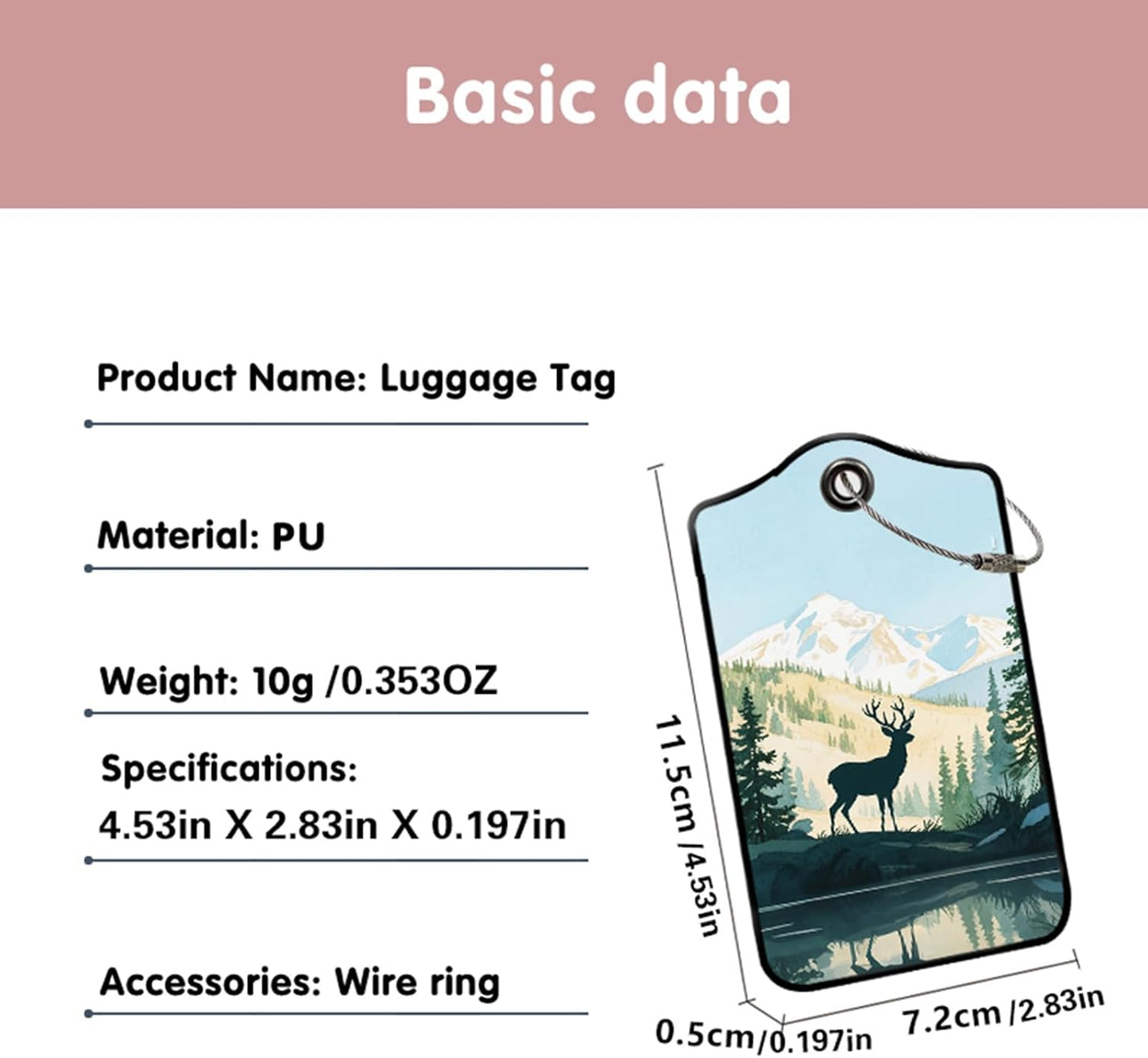 2 Pack Giraffe Leather Luggage Tags for Suitcases, Travel Bag Tags with Privacy Cover ID Label with Stainless Steel Loop for Women Men Girls Backpack Gift (Blue Green)