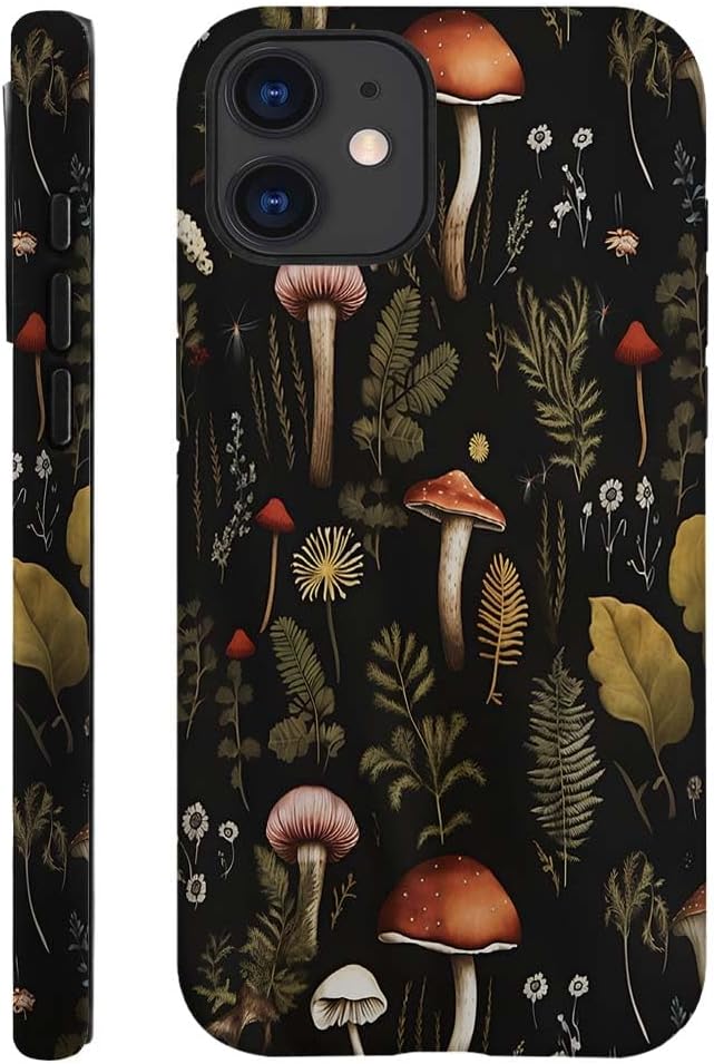 SEized Case Compatible with for iPhone 11,Vintage Mushroom Snail Daisy Leaf Phone Case for Girl Women Boy Men,Durable Protection Case for iPhone 11