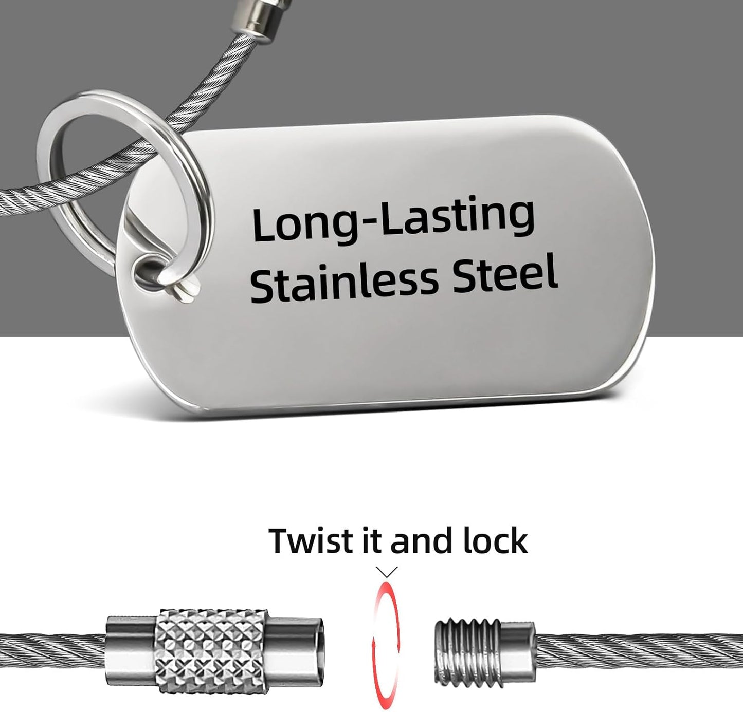 Personalized Luggage Tags for Suitcases and Backpacks - Stainless Steel Metal Unique Custom Traval Bag Name Tags for Kids, Women, Luggage, Baggage, Cute and Funny - Bulk Set (1 Tag)